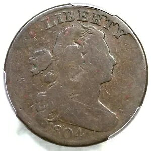 1804 S-266c R-2 PCGS G 4 ドレープ バスト ラージ セント コイン 1c