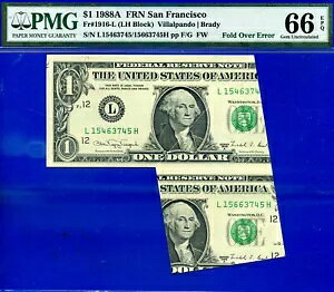 1988A $1 FRN PMG 66EPQ NCW[A TtVXR ܂d˃G[ Fr 1916-L