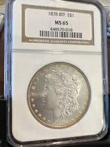 1878 ���[�K�� �V���o�[ �_���[ 8TF VAM 17 DDR / �_�C�A�S�i�� 8 NGC MS 65 �W�F��! 1�N�ځI