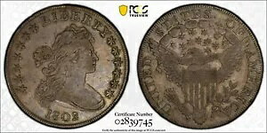 1802 �h���[�v �o�X�g �_���[ ���[�W �C�[�O�� PCGS �i���[ �f�C�g VF 30 #9745