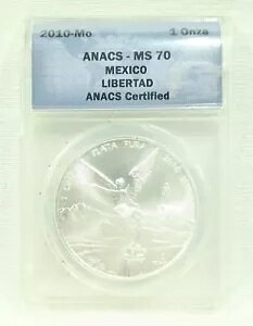 2010 メキシコ リベルタ 1 オンス シルバー コイン 1 オンザ プラタ プラ .999 MS70 (I-17441)