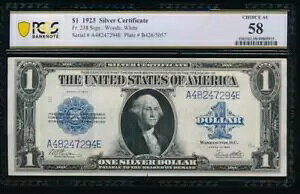 AC Fr 238 1923 $1 Vo[ؖ PCGS 58