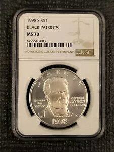 1998 S MS 70 �u���b�N �y�C�g���I�b�c�L�O�V���o�[ �_���[ ($1) NGC�A�p�[�t�F�N�g �R�C��