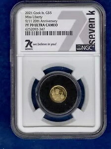 2021 �N�b�N���� $5 �S�[���h �~�X ���o�e�B 9/11 20 ���N�L�O�R�C�� NGC PF70 U.C
