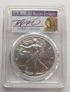 2020 ASE $1 PCGS MS70 FS 1/1000 トーマス クリーブランド ネイティブ ラベル 1オンス シルバー コイン