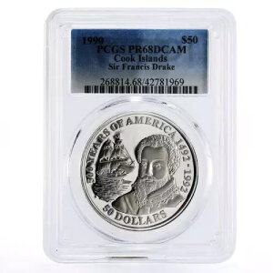 �N�b�N���� 50 �h�� �T�[ �t�����V�X �h���[�N �V�b�v PR68 PCGS ��� 1990