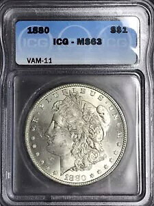 1880 P MS63 VAM 11 �_�u��880�A8/7 �z�b�g50 �i�C�X�X�g���C�N�ƃ��X�^�[���[�K���V���o�[