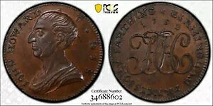 1792 �N �C�M���X DH-481a �E�H���b�N�V���[ �o�[�~���K�� �t�@�[�V���O �g�[�N�� PCGS MS 62 BN