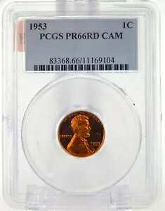 1953 - PCGS �O���[�h PF66 RD ���b�h �J���I - �����R���� �E�B�[�g �Z���g / �y�j�[ (BT391)