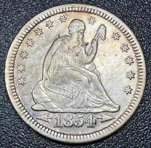 1854 �A���[�Y �V�[�e�b�h ���o�e�B �N�H�[�^�[ 25c AU �j�[�X �^�C�v �R�C��