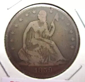 1859 �V�[�e�b�h ���o�e�B �n�[�t�_���[ 50c �R�C�� �t�B���f���t�B�A �~���g �f�G�Ȋ󏭂ȓ��t