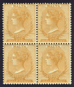 �}���^ 1882 QV ?d �I�����W�C�G���[ ������ �N���E�� 'CA' �p�[�t�H���[�V���� 14 �u���b�N MNH�BSG 18�B