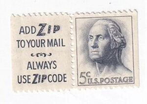 米国切手 希少 ジョージ・ワシントン 5セント MNH メールに郵便番号を追加 郵便番号