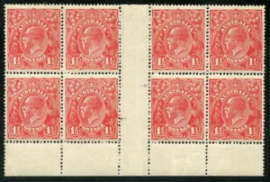 KGV 1?d Acsc 89(22)u,za�A�V���O��WMK No Imprint�u���b�N8 VAR�t���B22R50 MUH/MLH