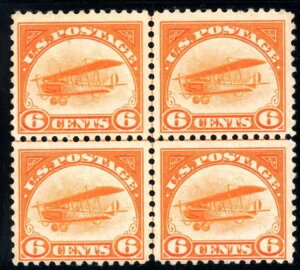 USAstamps FVF US 1918 �q��X�փZ���^�[���C���u���b�N �X�R�b�g C1 OG MNH�AMLH SCV $330+