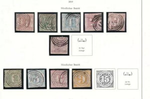�h�C�c��THURN & TAXIS 1859 - 62���̐؎肪�y�[�WCAT�Ɍf�ڂ���Ă��܂� ?1200+ REF R4159
