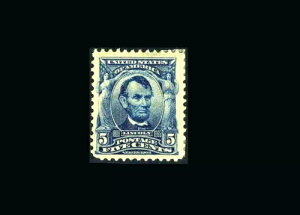 米国切手ミントOG、VF S#304 非常に大きな余白、ヒンジの残り