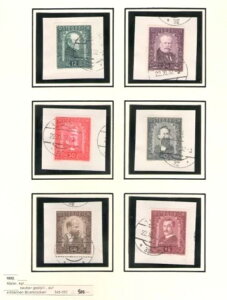 1932年 オーストリア、第420/425画家、4つの値、断片に使用 - 最初 -