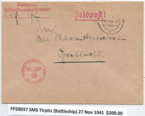 ��񎟐��E���: �h�C�c�̃t�F���h�|�X�g: #20837�AKDM �g���s�b�c (���)�A1941 �N 11 �� 27 �� (M6329)