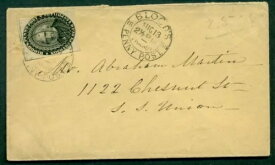 1858年、15L18、1セントのブラッズ・ペニー・ポストが会社のCDでカバーに結ばれ、VF