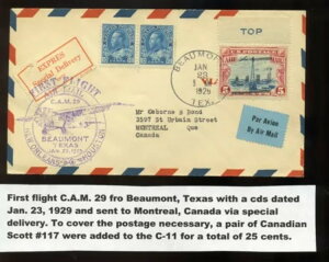 1929�N�č�����J�i�_�ւ̍q��X�ցA��d����̃G�N�X�v���X���ʔz�B�J�o�[�iC11-z59�j