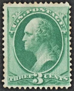 US Sc# 136A *ミント、ガムなし* { 'I' グリル 3セント ワシントン } "1870年の希少紙幣
