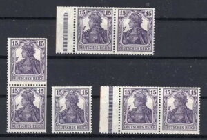 DR-Germania 101C Per 8 All Stamp Perforation** MNH POSTFRISCH BPP 2000EUR (R9071)
