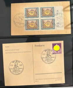 4 TAG DER BRIEFMARKE ON FDC 1942-1943 I[XgA EB[ EB[