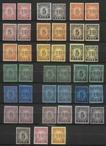 �I�����_�؎� 1870 NVPH DUE 1-2/39 ColourProofs UNG VF / �����l!