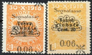 ?? FIUME segnatasse 28 VARIETY MH* - L^ CG[J[ATC