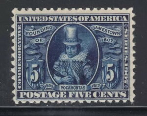 US Sc 330 MNH�B1907�N 5�Z���g �W�F�[���Y�^�E��������A�ō��l�A�V�N�A���邢