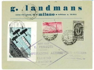 BK1607 - �C�^���A - �X�֎j - �T�b�J�[���[���h�J�b�v1934�N�A�q��\�� 1934�N