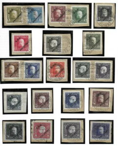 オーストリア、1915 MI フィールドポスト 1-21 の断片にスタンプ CANC VF OLKUSZ