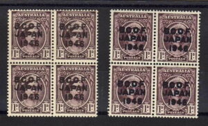 B.C.O.F.1946-48 1d ubN 4 AIvVtBJ2  J2a MNHB