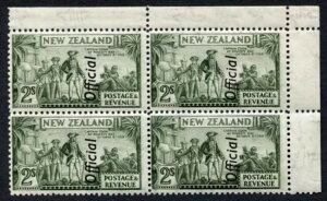 ニュージーランド SGO132c 2 /- 公式 U/M ブロック(品種付き) 320++ ポンド