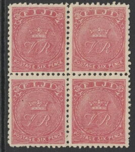 SG 57b �t�B�W�[ 1878-99 6d �u���C�g ���[�Y �p�[�t�H���[�V���� 11 x 11 3/4 �u���b�N 4 ���A���Ɍy��.....
