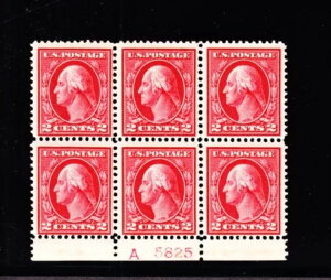 US 406 2c ���V���g�������� �v���[�g #A5825 6���Z�b�g VF OG NH SCV $230