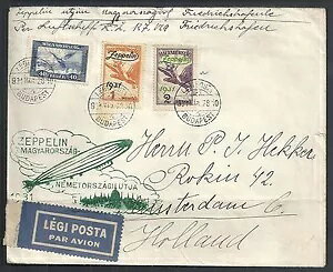 ハンガリーが 1931 年ツェッペリンカバー Sieger 103c ブダペストからアムステルダムまでカバー