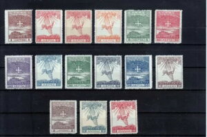 MV 1913 Mi 174-188 MLH* (185 & 186 ~gm[K)