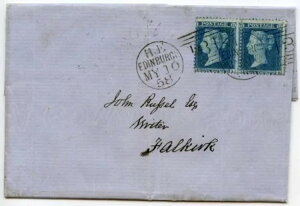 �󏭂� 1855 �N 2d �u���[ �v���[�g 5�APerf 14�A�G�f�B���o������t�H���J�[�N�܂ł̕\���t���y�A�B