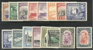 CYPRUS #143-55 ~g NH - 1938 K G VI GZbg
