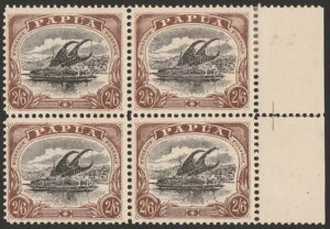 PAPUA 1907 Lakatoi Large Papua 2/6 ubN & `R[g p[tH[V 11 ubNB