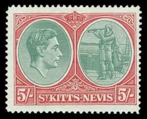 �Z���g�L�b�c�E�l�C�r�X 1938 KGVI 5s �� & ��F�uVARIETY�v MLH�BSG 77ba�B