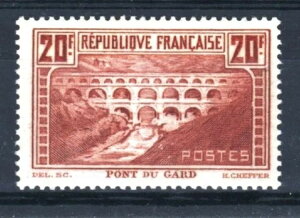 �t�����X YVERT N° 262 SCOTT # 254 A �u�|���E�f���E�K�[�� 20F ���b�h�u���E���v MNH VF T880