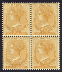 �}���^ 1882 QV ?d �I�����W�C�G���[ ������ �N���E�� 'CA' �p�[�t�H���[�V���� 14 �u���b�N MNH�BSG 18�B
