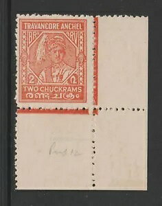 Travancore 1939 2ch IW perf 12 SG 66b MnhB
