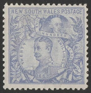 j[TEXEF[Y 1890 N Lg 20/- wmk '20/- NSW' ~`A~V 12x11B