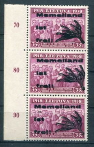 Memel Memelland Is Free III/SI+III+II RAREタイプペア ** MNH ポストフレッシュ 600E