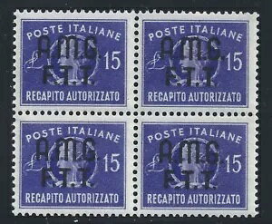 1949�N TRIESTE A - ���F���s 15 �p�[�v���u�b�N No. 3 MNH**-