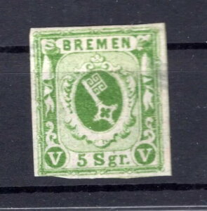 ブレーメン 4b 非糊付け、光沢セクション MH (T7442